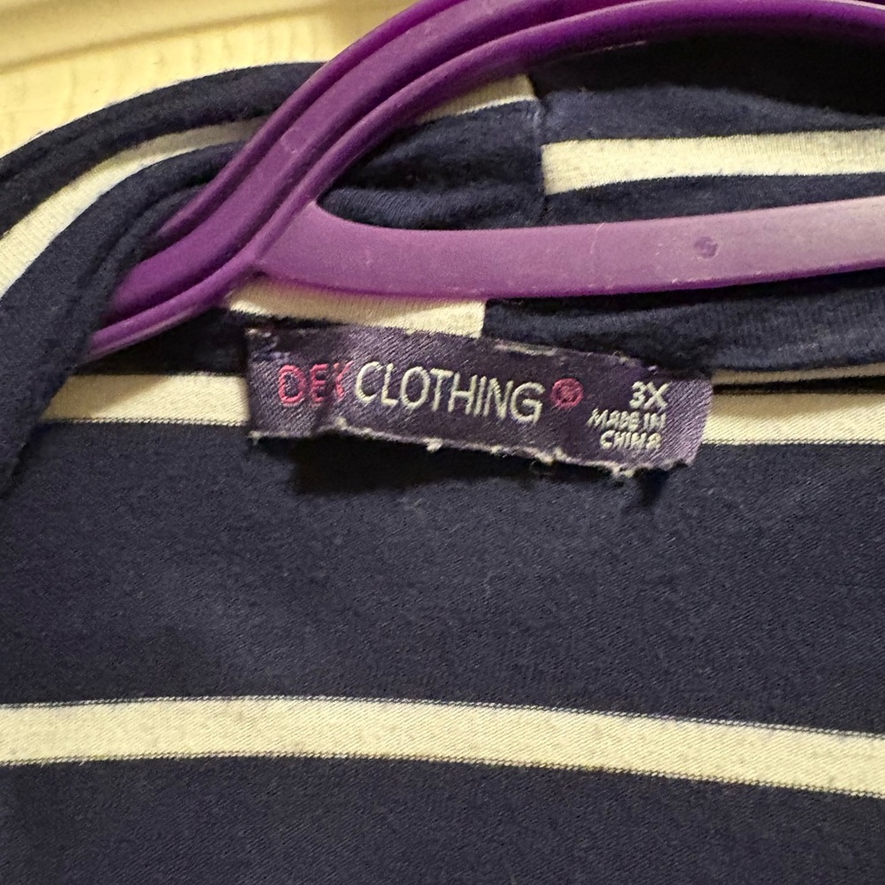 Navy Striped Women's Top - Picture 2 of 2